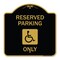Signmission W/ NY Compliance Reserved Parking W/ Access Icon Heavy-Gauge Aluminum Sign, 18" x 18", BG-1818-22698 A-DES-BG-1818-22698 - alternate 1
